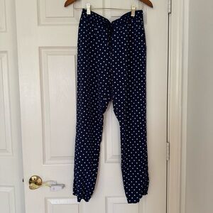Ralph Lauren Navy Polka Dot Pants
